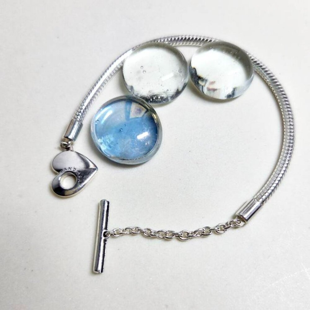 Authentic Pandora Heart Clasp Toggle Bracelet Ste… - image 8